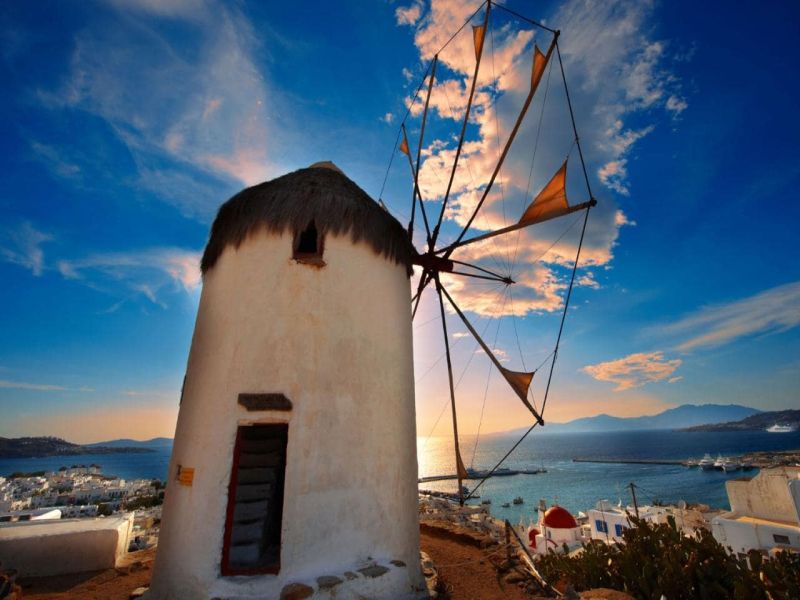 Yunanistan'da Mykonos Adası